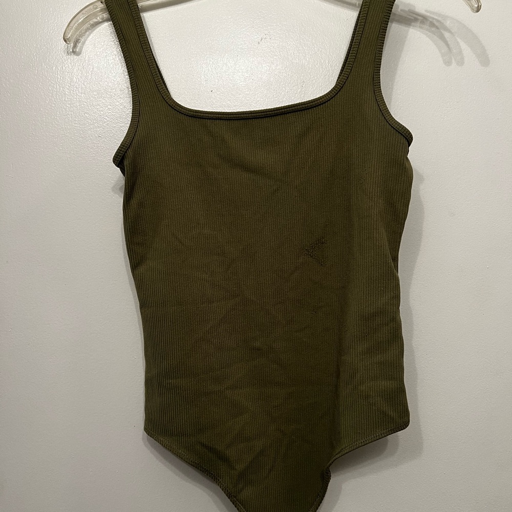 Abercrombie & Fitch Olive Green Bodysuit